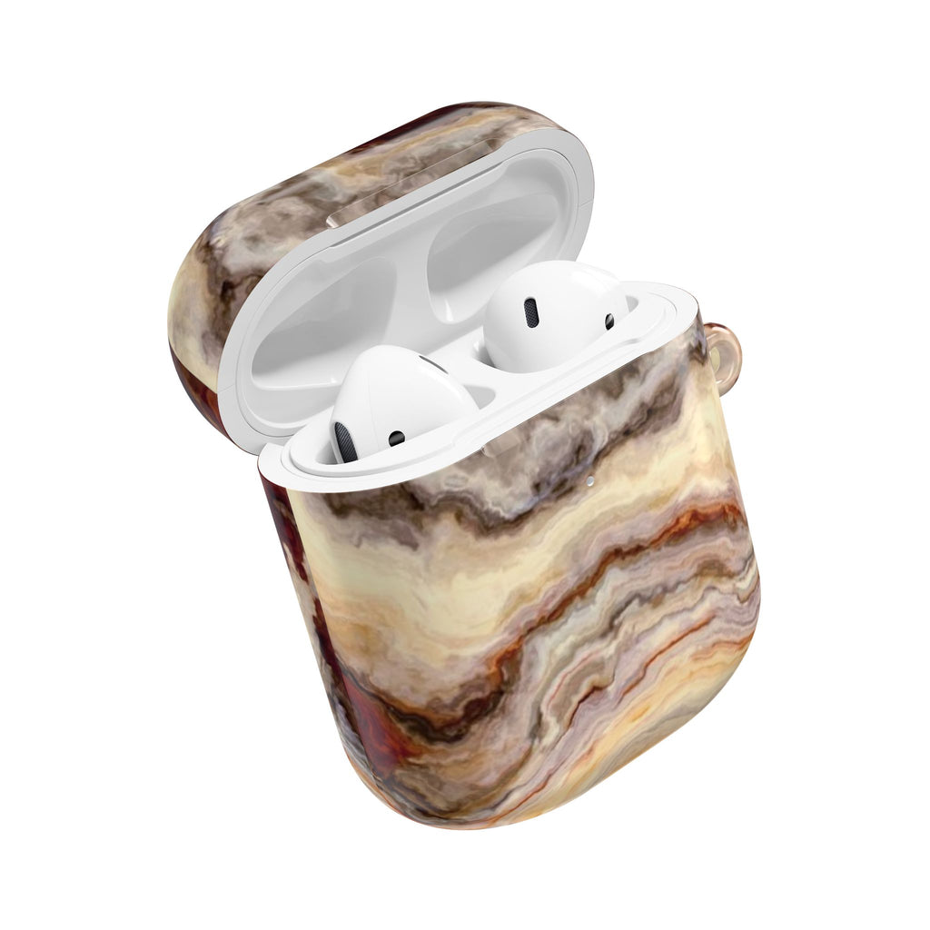 Brown Marble Pattern AirPod Case