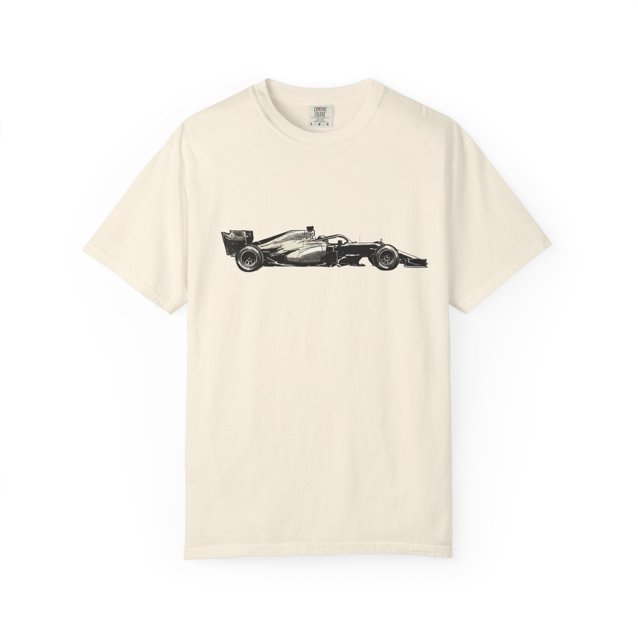 Vintage F1 Car Unisex Garment-Dyed T-shirt, Racing Tee, Motorsport Shirt, Race Car Lover Gift, Car Enthusiast Top