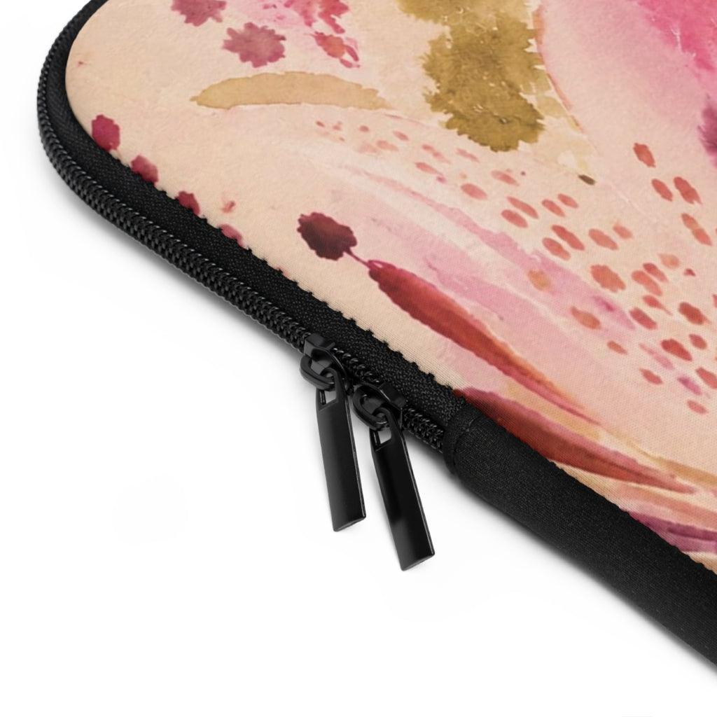 Pink Watercolor Lily Laptop Sleeve