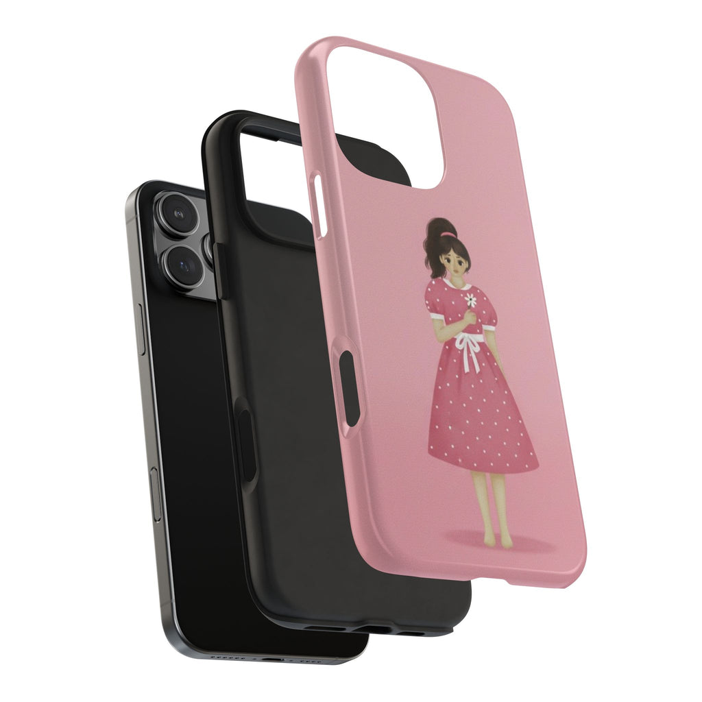 Pink Phone Case, Tough Phone Cases for Women, Cute Vibe, Protective Cover