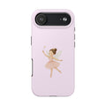 Pink Ballerina Tough Phone Case, Ballet Dancer Cute Phone Cover, Girly Protective Phone Case, Coquette Dancer Phone Accessories, Pretty Pink