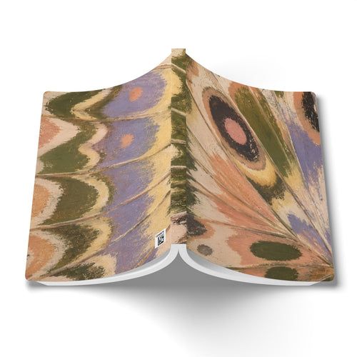 Abstract Marbled Feather Pattern Journal 5.75x8 Softcover Notebook | Pocket Sketchbook