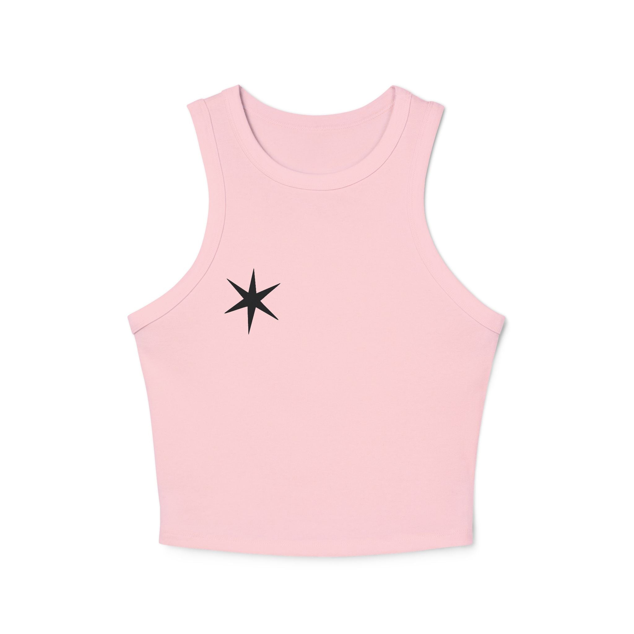 Black Nautical Star tank top | women's racerback crop