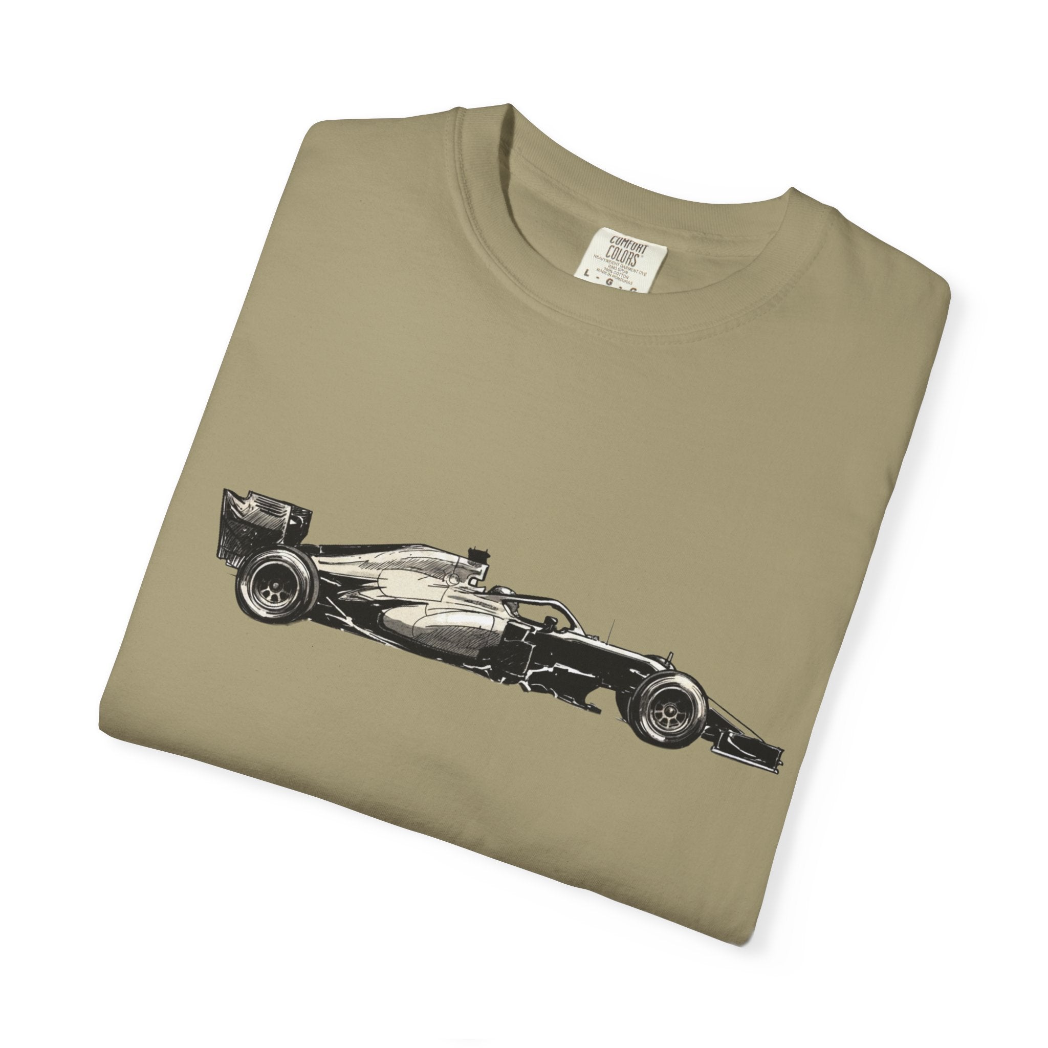 Vintage F1 Car Unisex Garment-Dyed T-shirt, Racing Tee, Motorsport Shirt, Race Car Lover Gift, Car Enthusiast Top