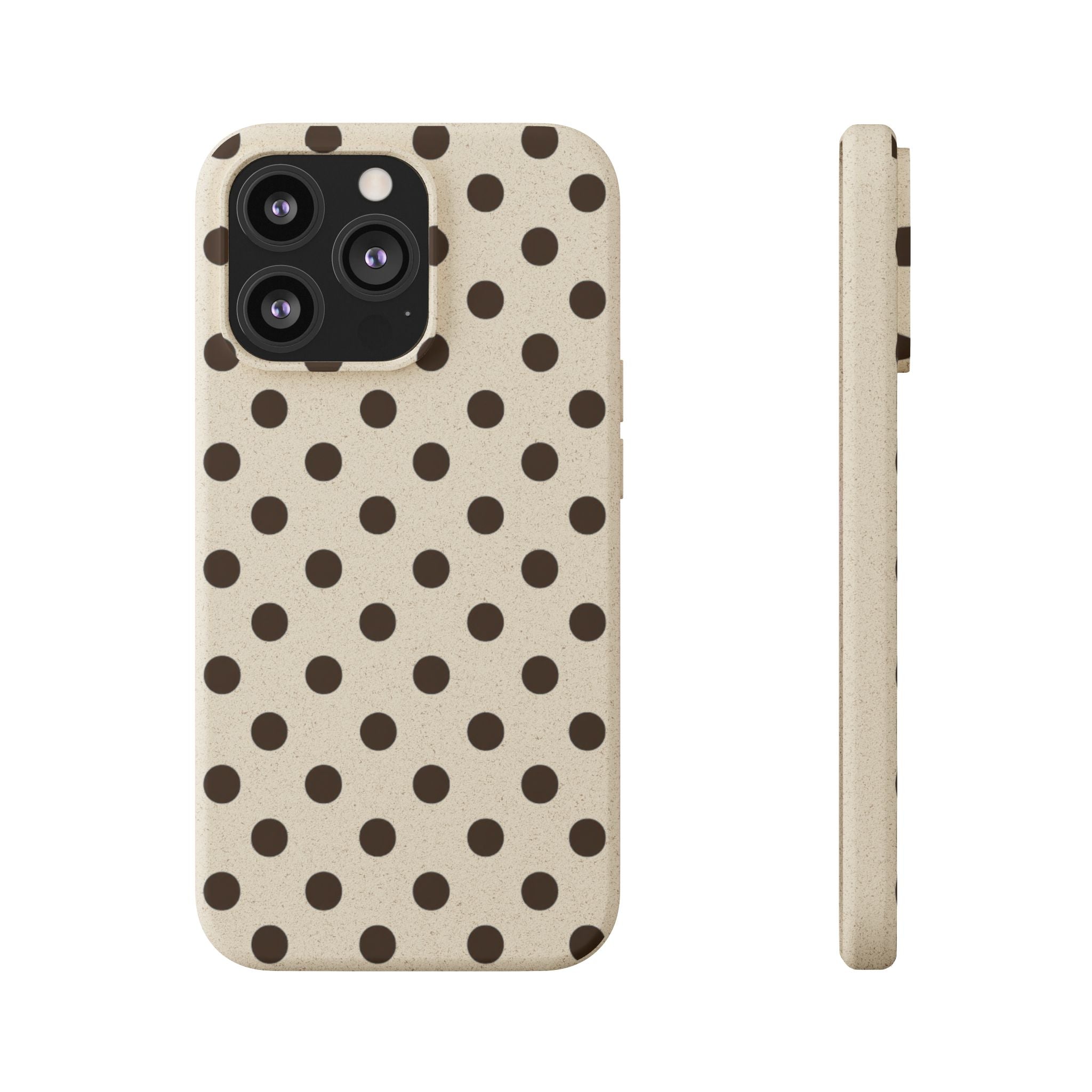 Eco-Friendly Polka Dot Phone Case — Biodegradable Protective Cover