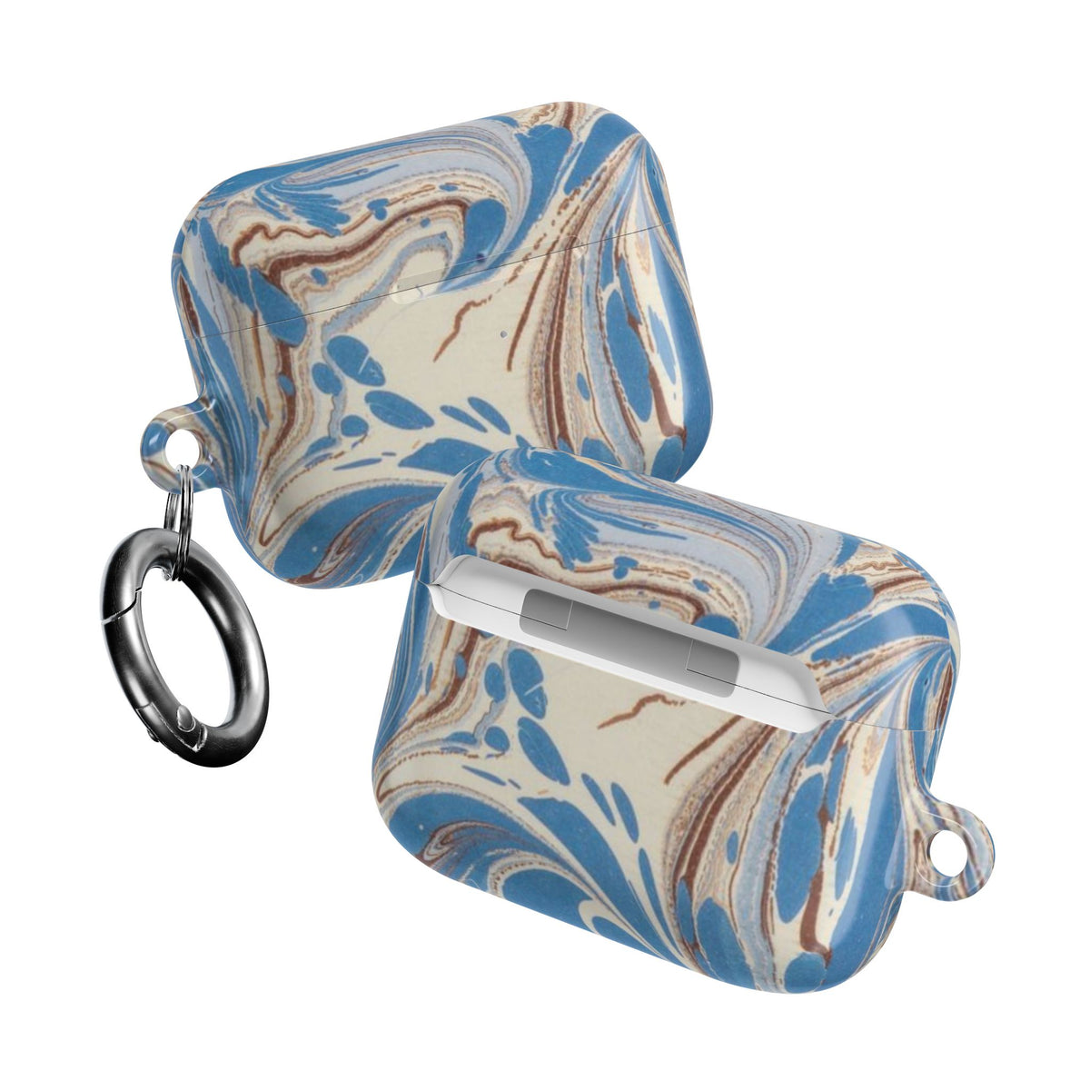 Blue Brown Marble AirPod Case