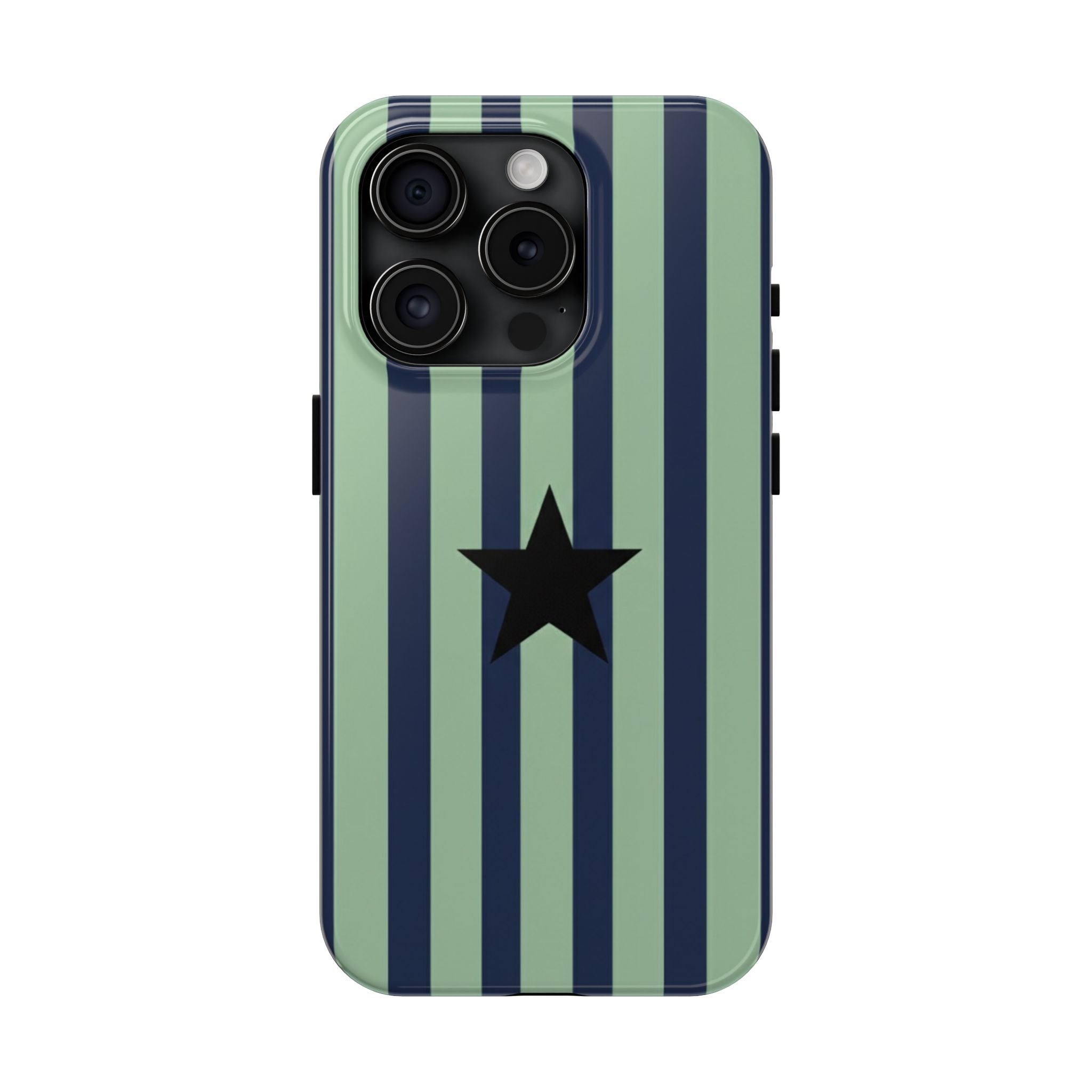 Stylish Tough Phone Cases, Durable Smartphone Covers, Trendy Tech Accessories, Unique Gifts for Teens, Striped Star Design