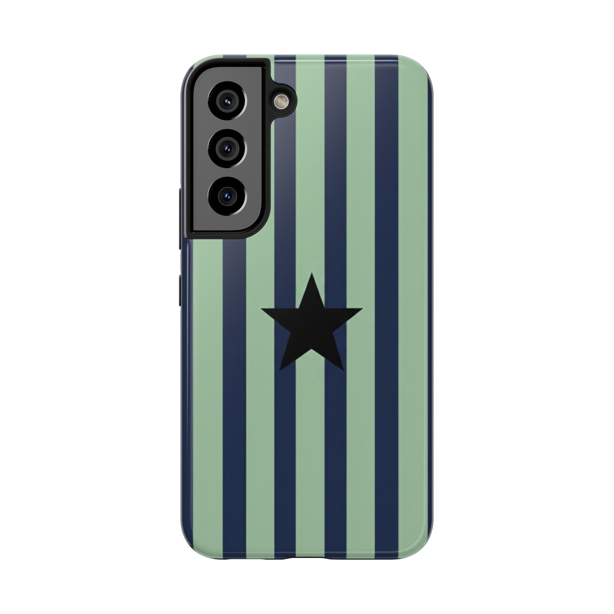 Stylish Tough Phone Cases, Durable Smartphone Covers, Trendy Tech Accessories, Unique Gifts for Teens, Striped Star Design