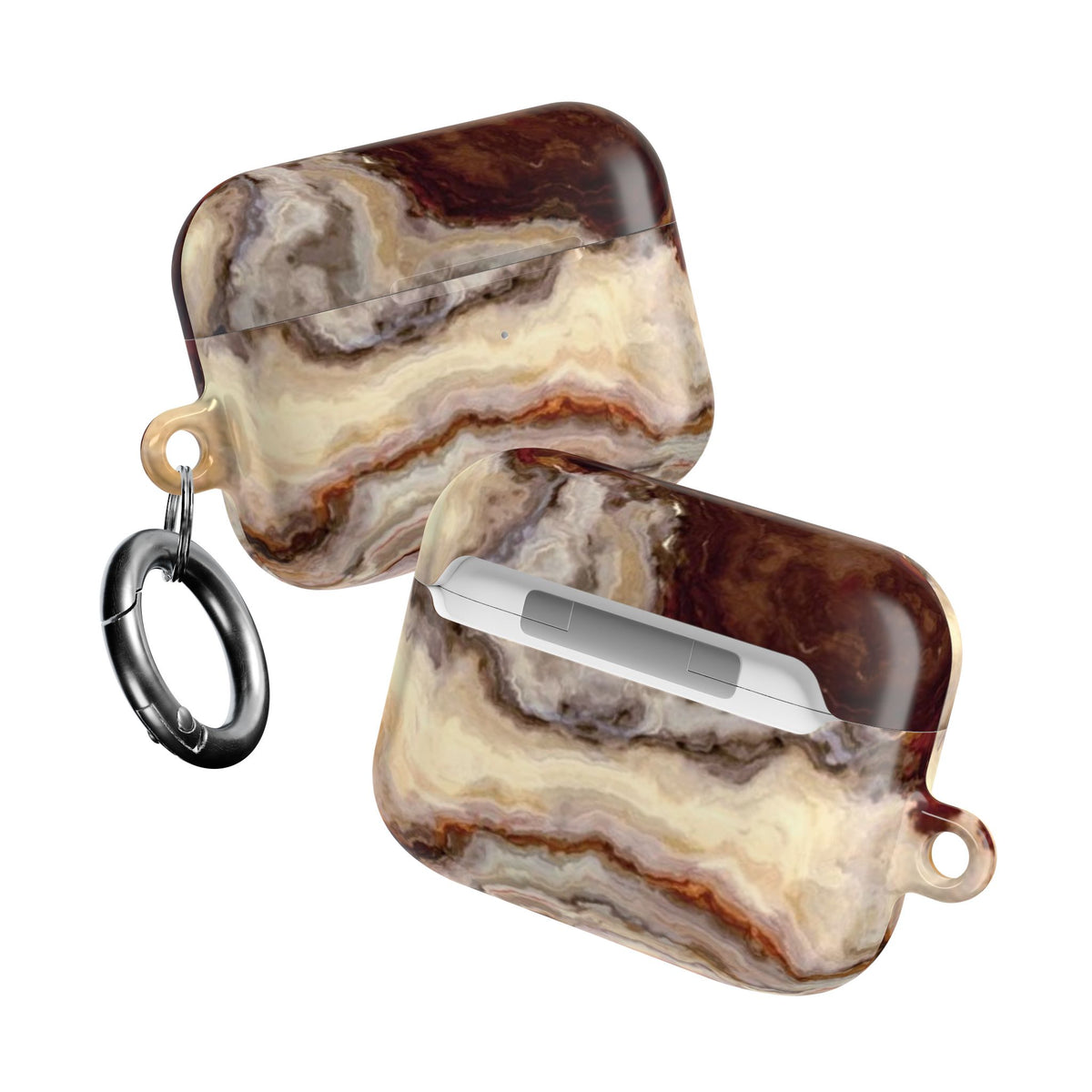 Brown Marble Pattern AirPod Case