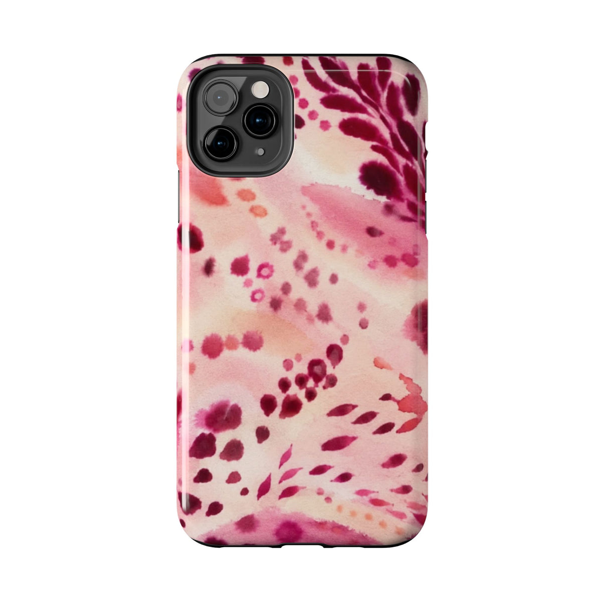 Pink Watercolor Floral Pattern phone case | Tough Phone Cases