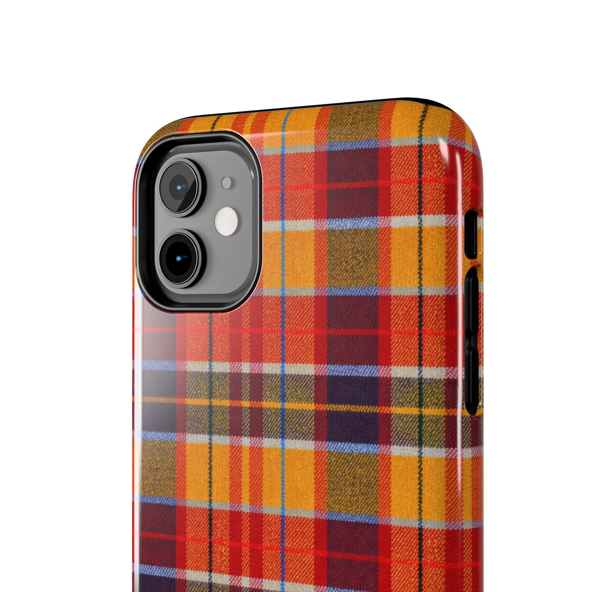 Autumn Plaid Tough Phone Case | Orange Red Yellow Plaid