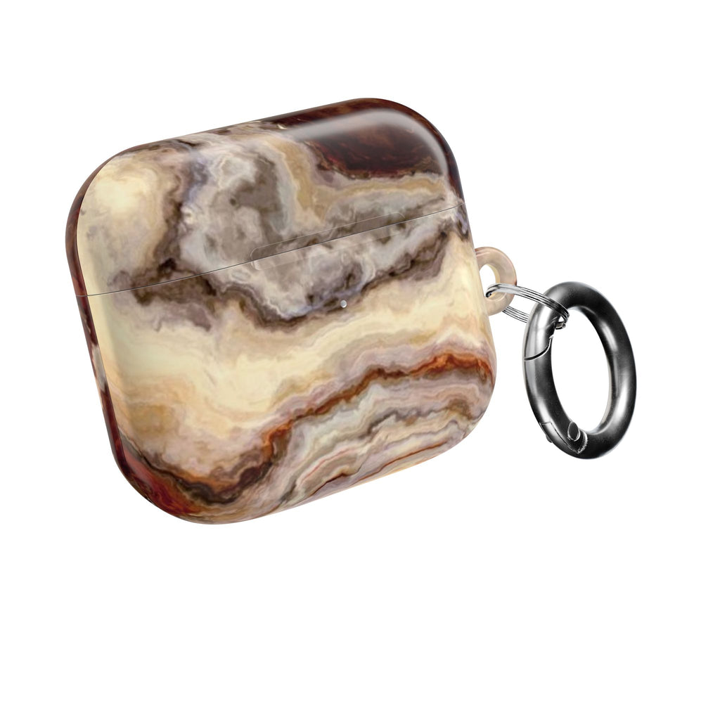 Brown Marble Pattern AirPod Case