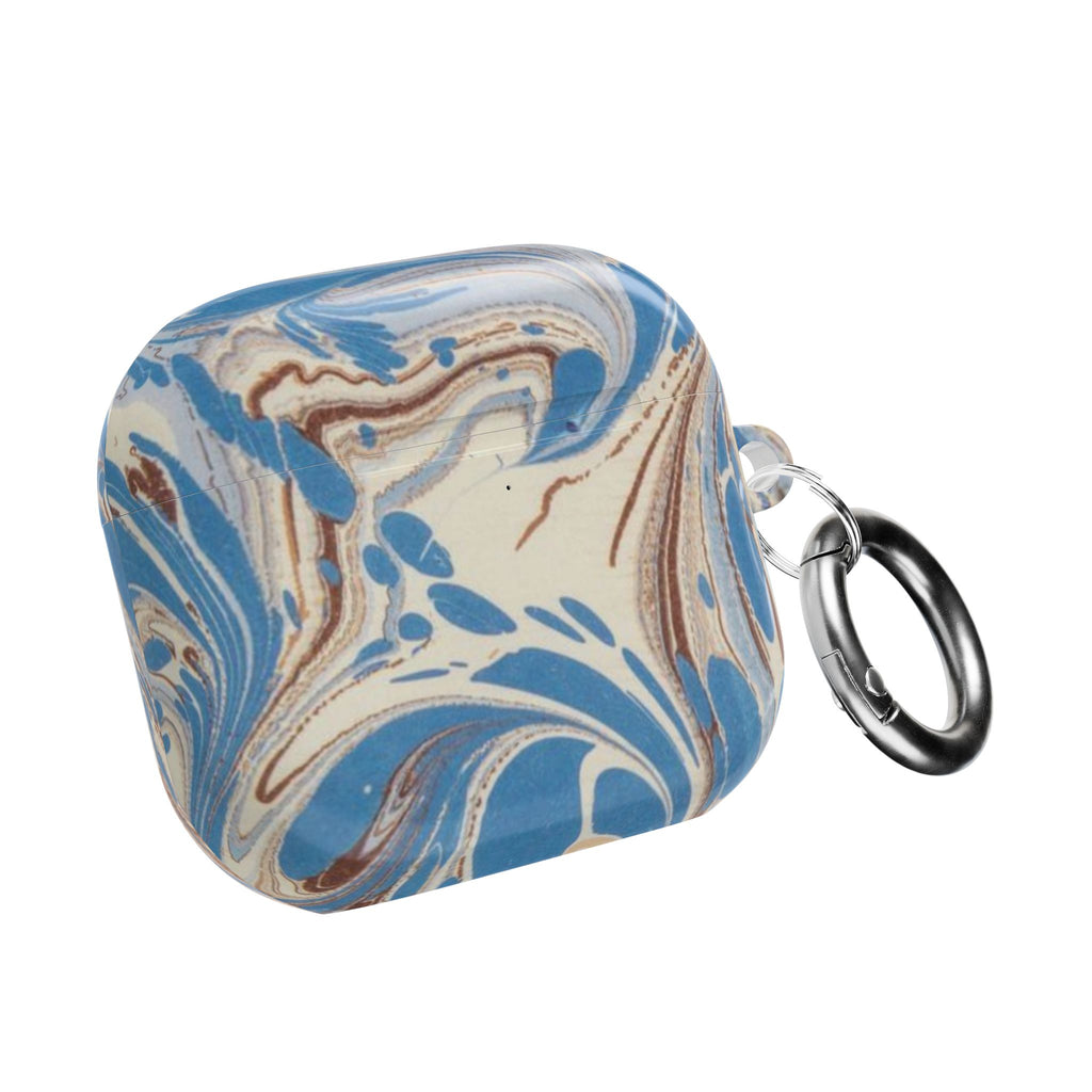 Blue Brown Marble AirPod Case