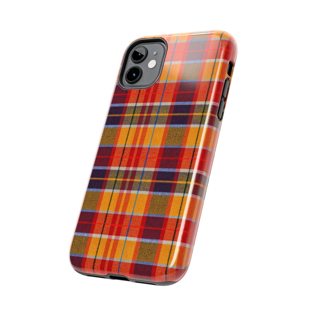 Autumn Plaid Tough Phone Case | Orange Red Yellow Plaid