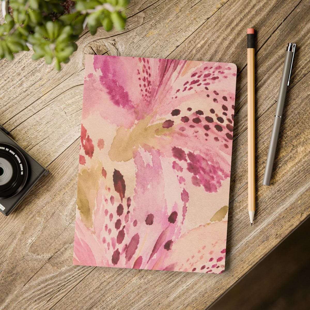 Pink Watercolor Floral Softcover Journal | Floral Notebook