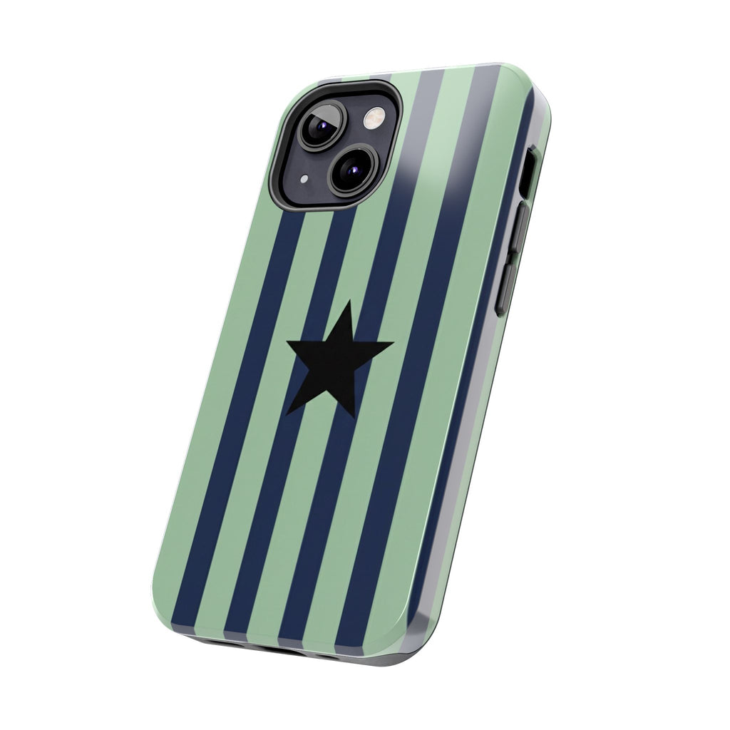 Stylish Tough Phone Cases, Durable Smartphone Covers, Trendy Tech Accessories, Unique Gifts for Teens, Striped Star Design
