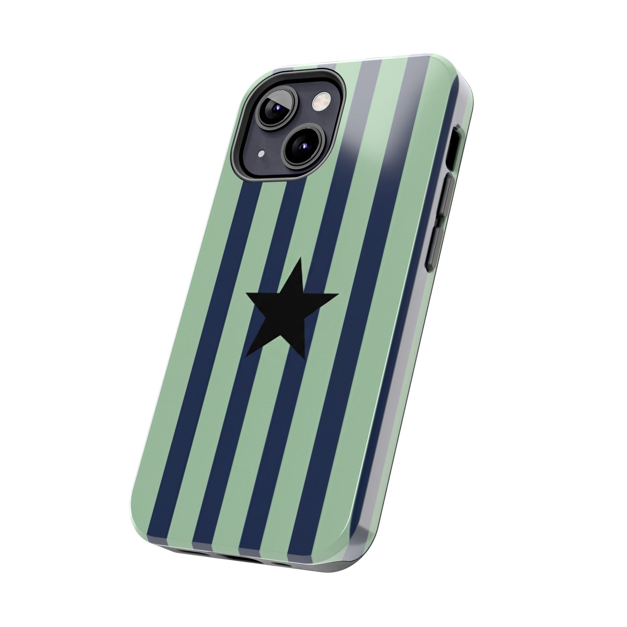 Stylish Tough Phone Cases, Durable Smartphone Covers, Trendy Tech Accessories, Unique Gifts for Teens, Striped Star Design
