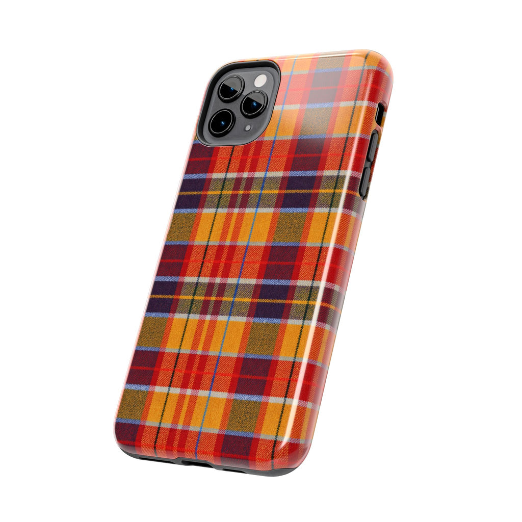 Autumn Plaid Tough Phone Case | Orange Red Yellow Plaid