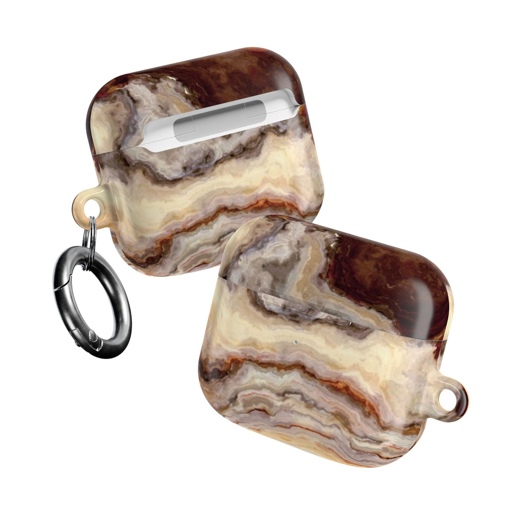 Brown Marble Pattern AirPod Case