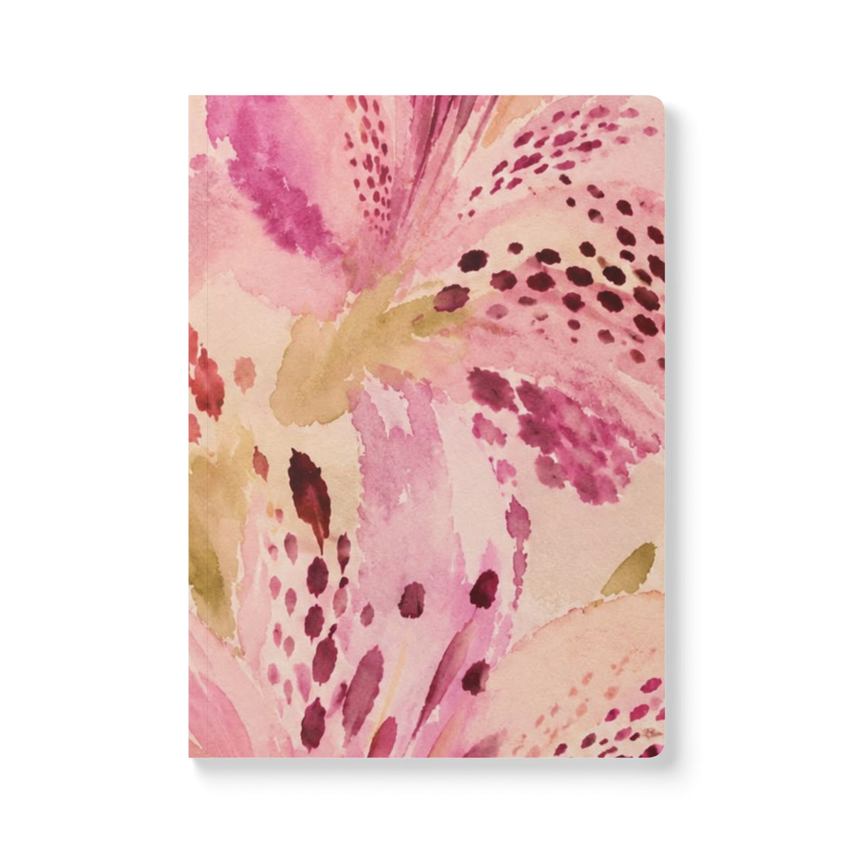 Pink Watercolor Floral Softcover Journal | Floral Notebook