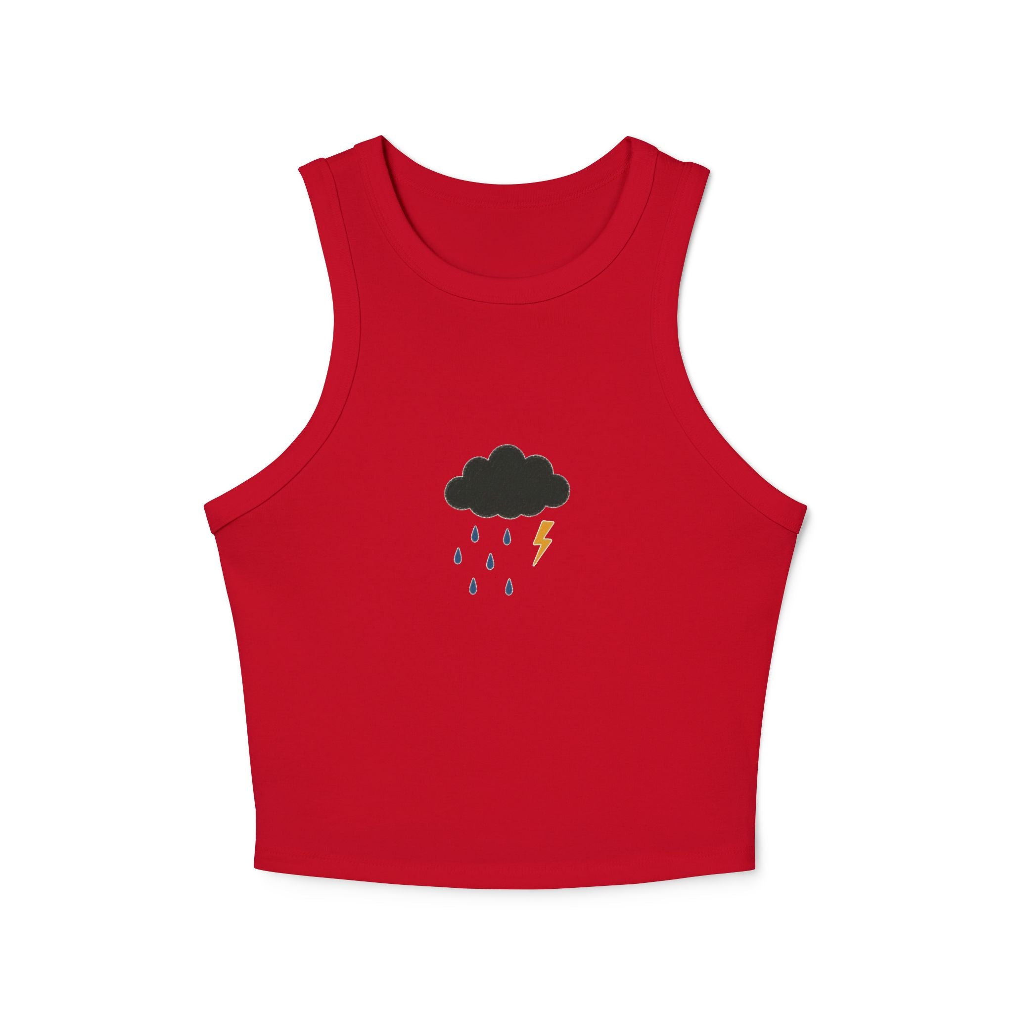 Rain Cloud Lightning Tank Top | Mini Storm Graphic