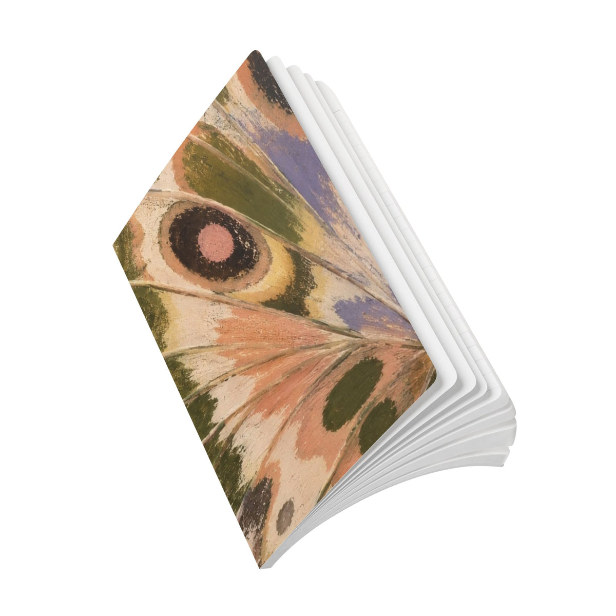 Abstract Marbled Feather Pattern Journal 5.75x8 Softcover Notebook | Pocket Sketchbook
