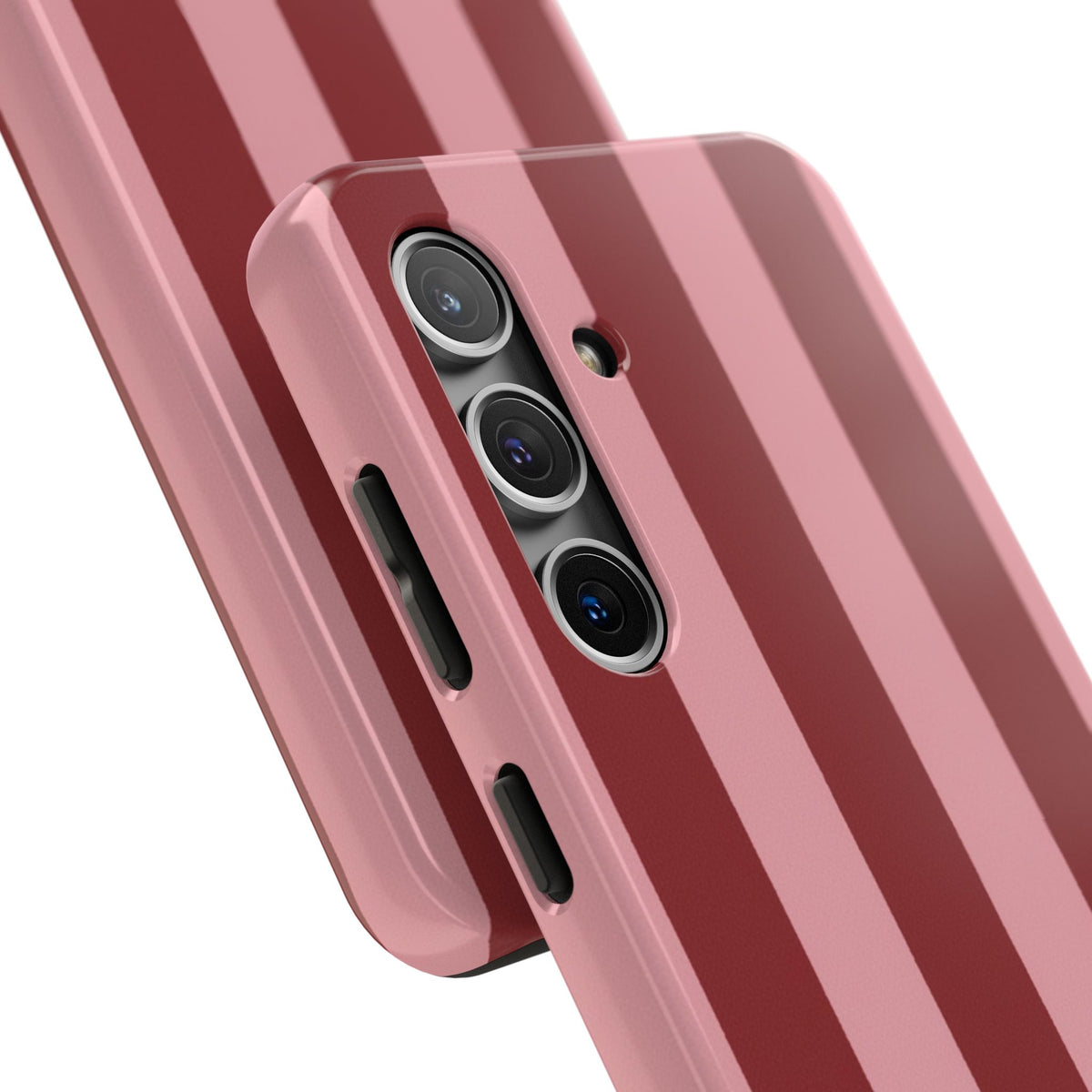 Striped Burgundy & Blush Phone Case