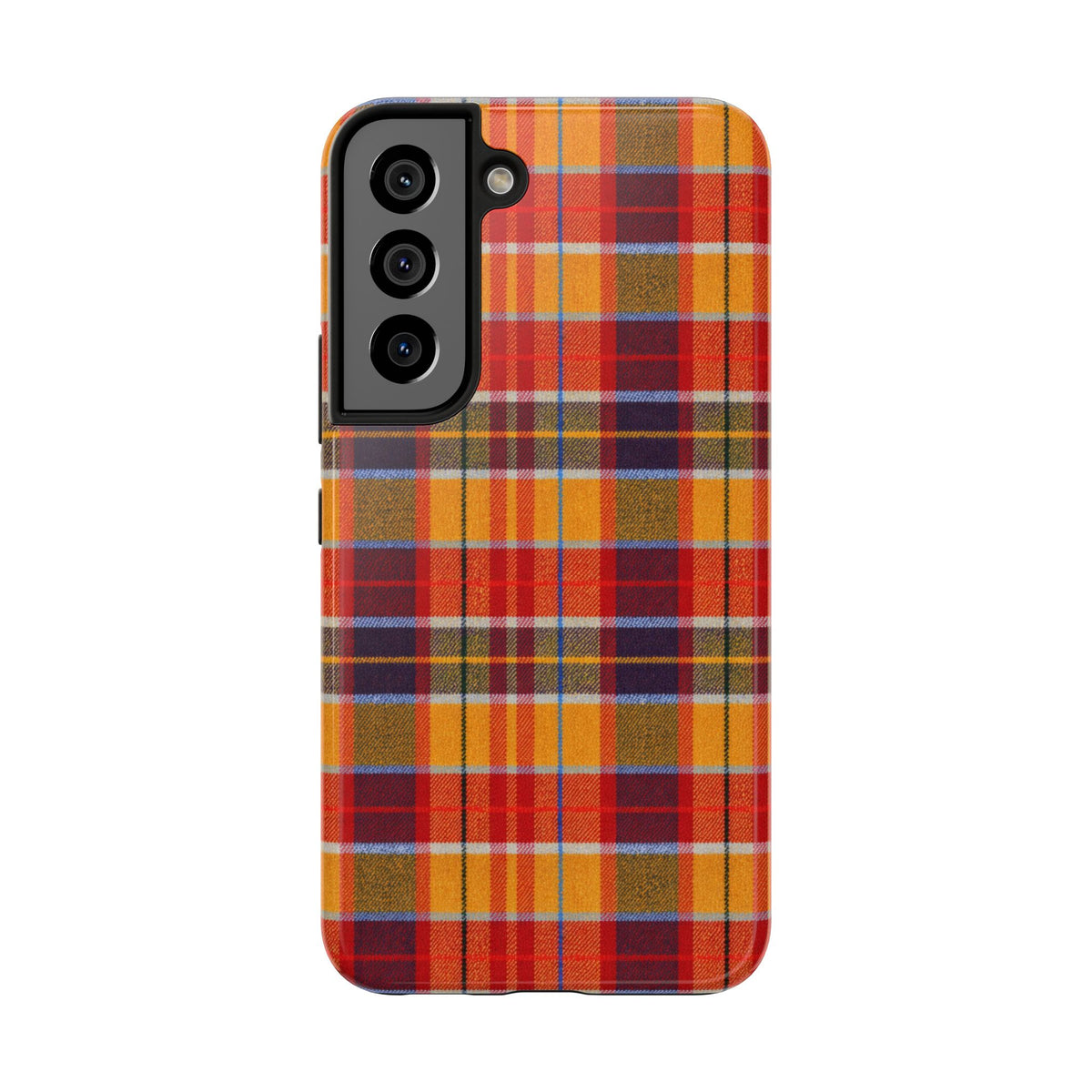 Autumn Plaid Tough Phone Case | Orange Red Yellow Plaid