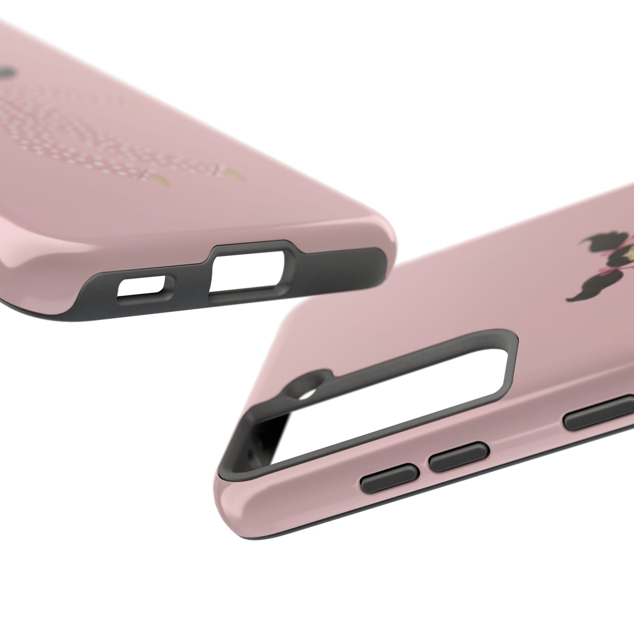 Pink Girl Drawing Tough Phone Case, Cute Protective Cover, Stylish Phone Accessories, Customizable Phone Case, Trendy Cell Phone Case