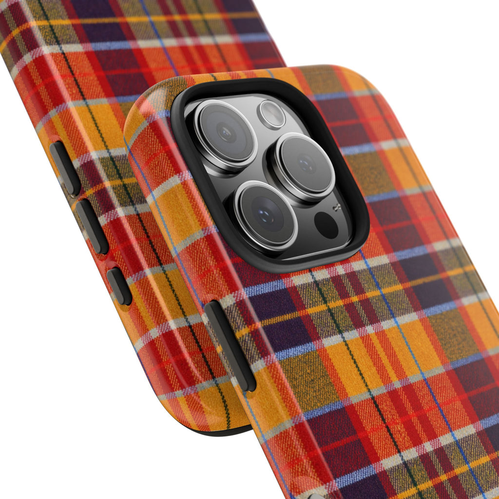 Autumn Plaid Tough Phone Case | Orange Red Yellow Plaid