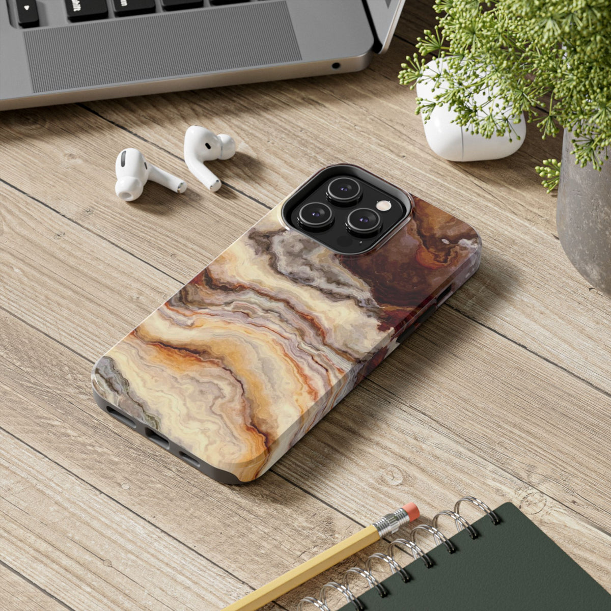 Brown Agate Marble Phone Case