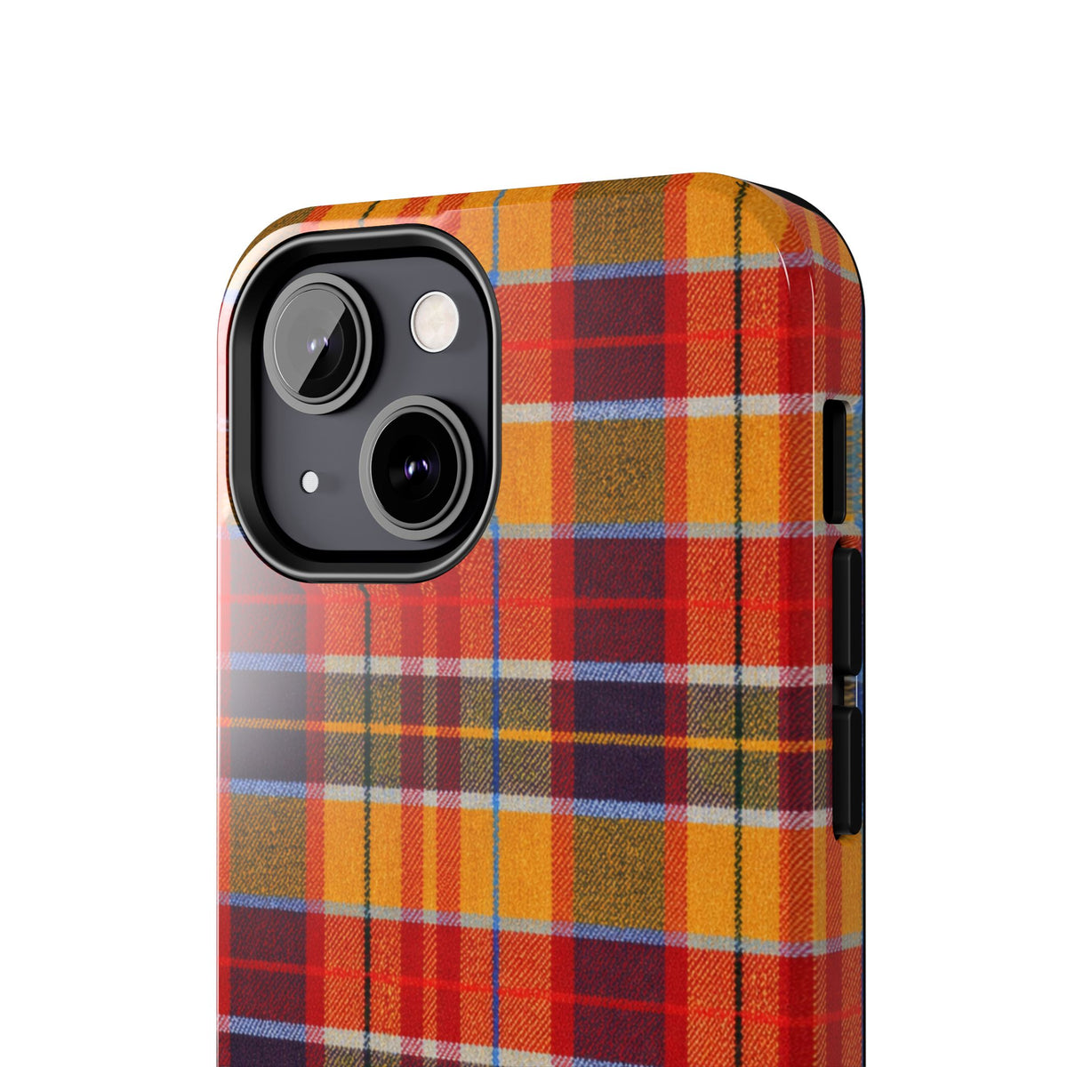 Autumn Plaid Tough Phone Case | Orange Red Yellow Plaid