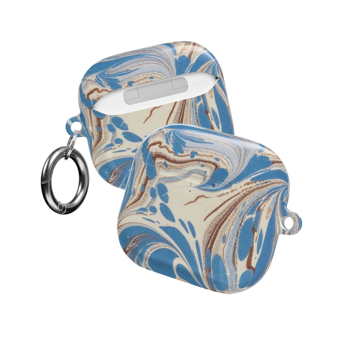 Blue Brown Marble AirPod Case