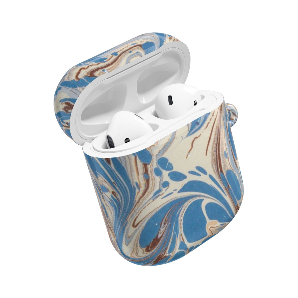 Blue Brown Marble AirPod Case