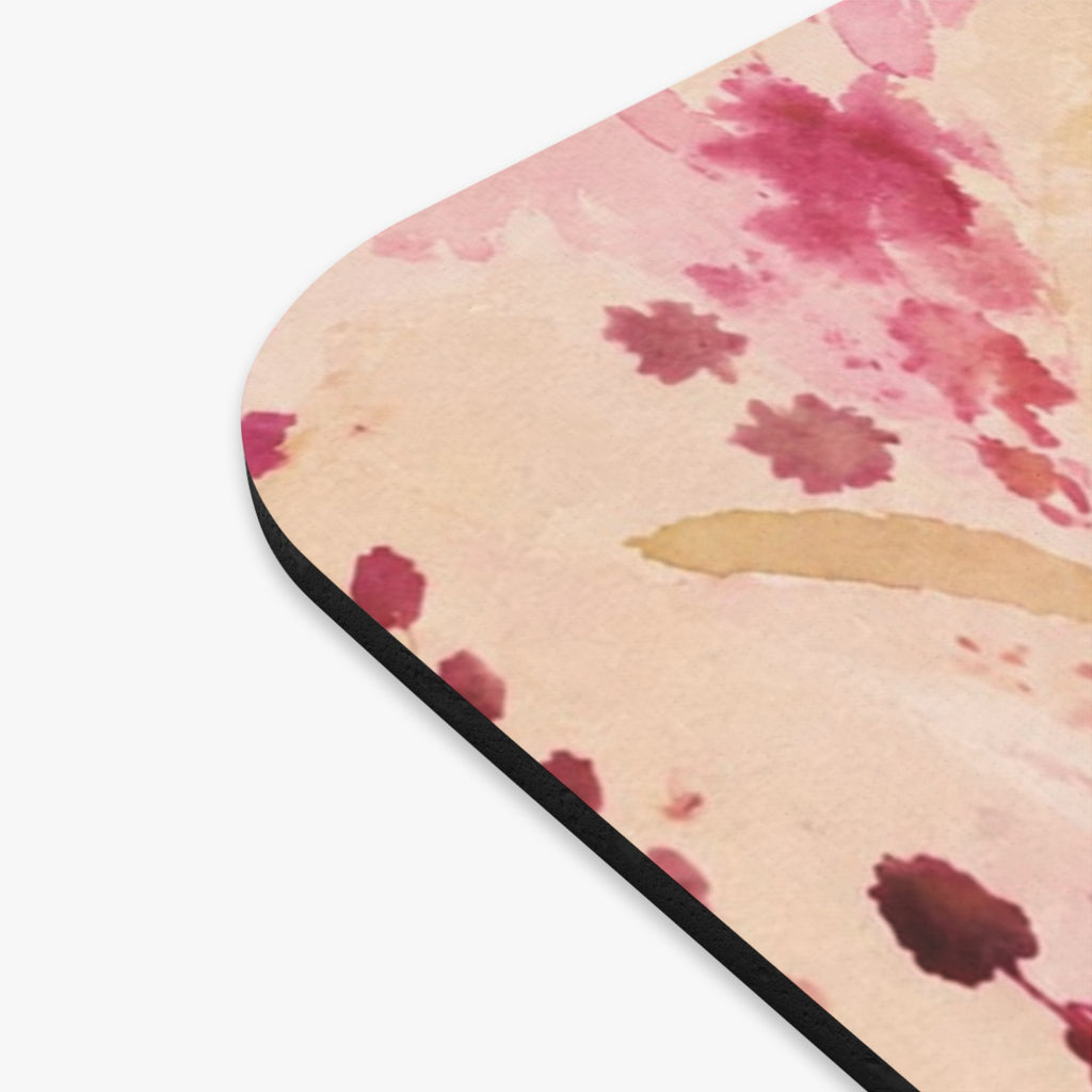 Pink Watercolor lily Mouse Pad