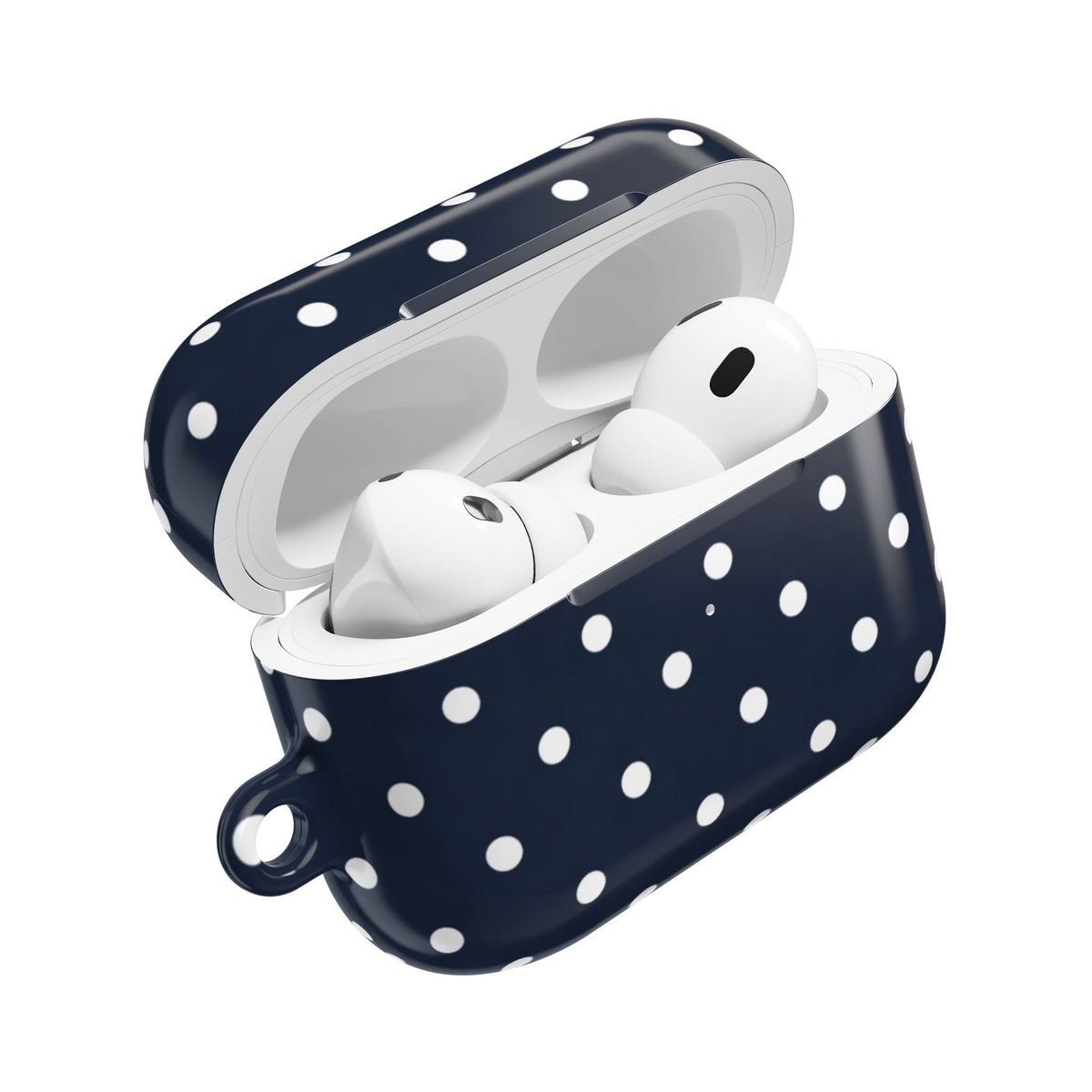 Navy Polka Dot AirPod Case