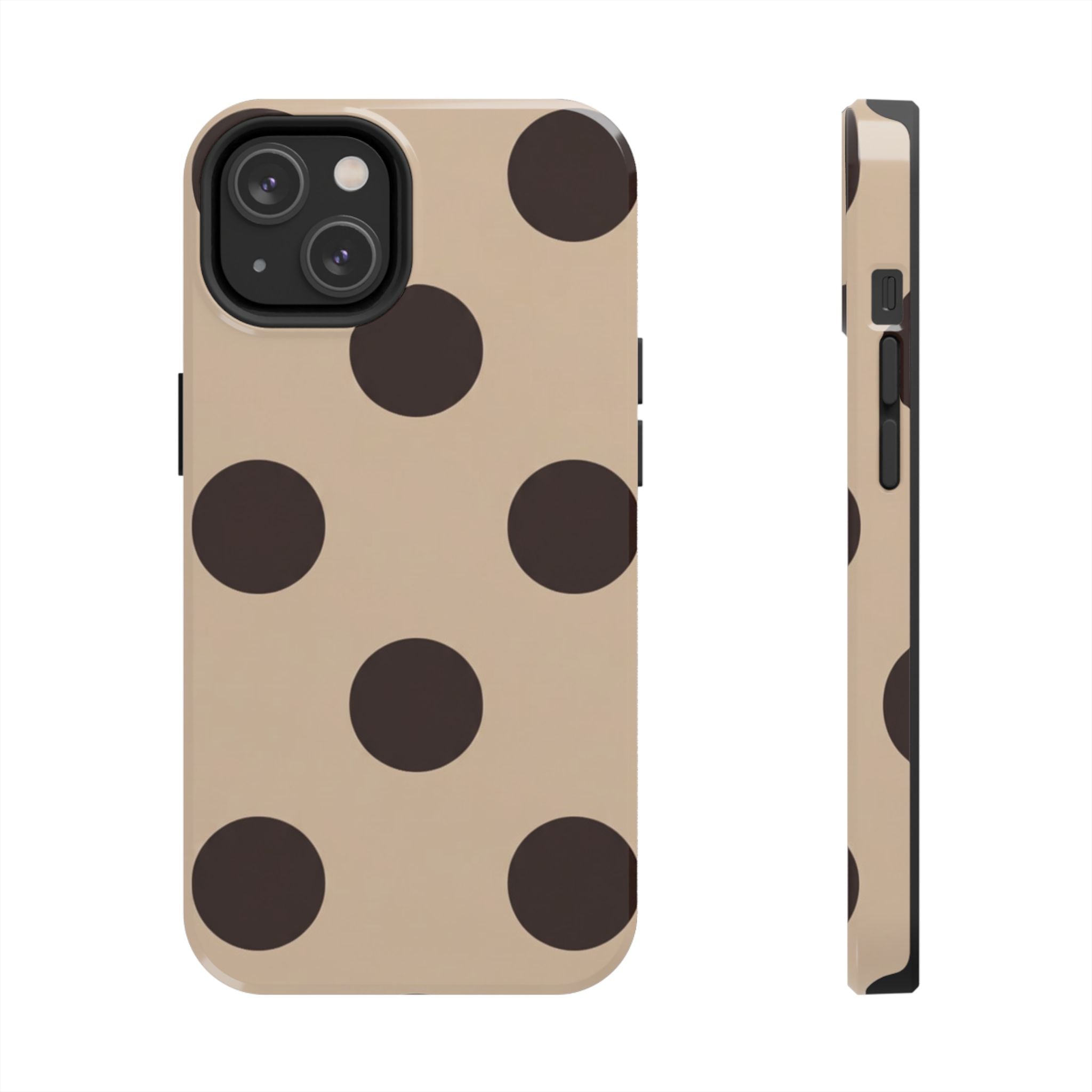 Stylish Polka Dot Phone Case for Trendy Protection, Cute Gift for Her, Phone Accessories, Everyday Fashion, Modern Design