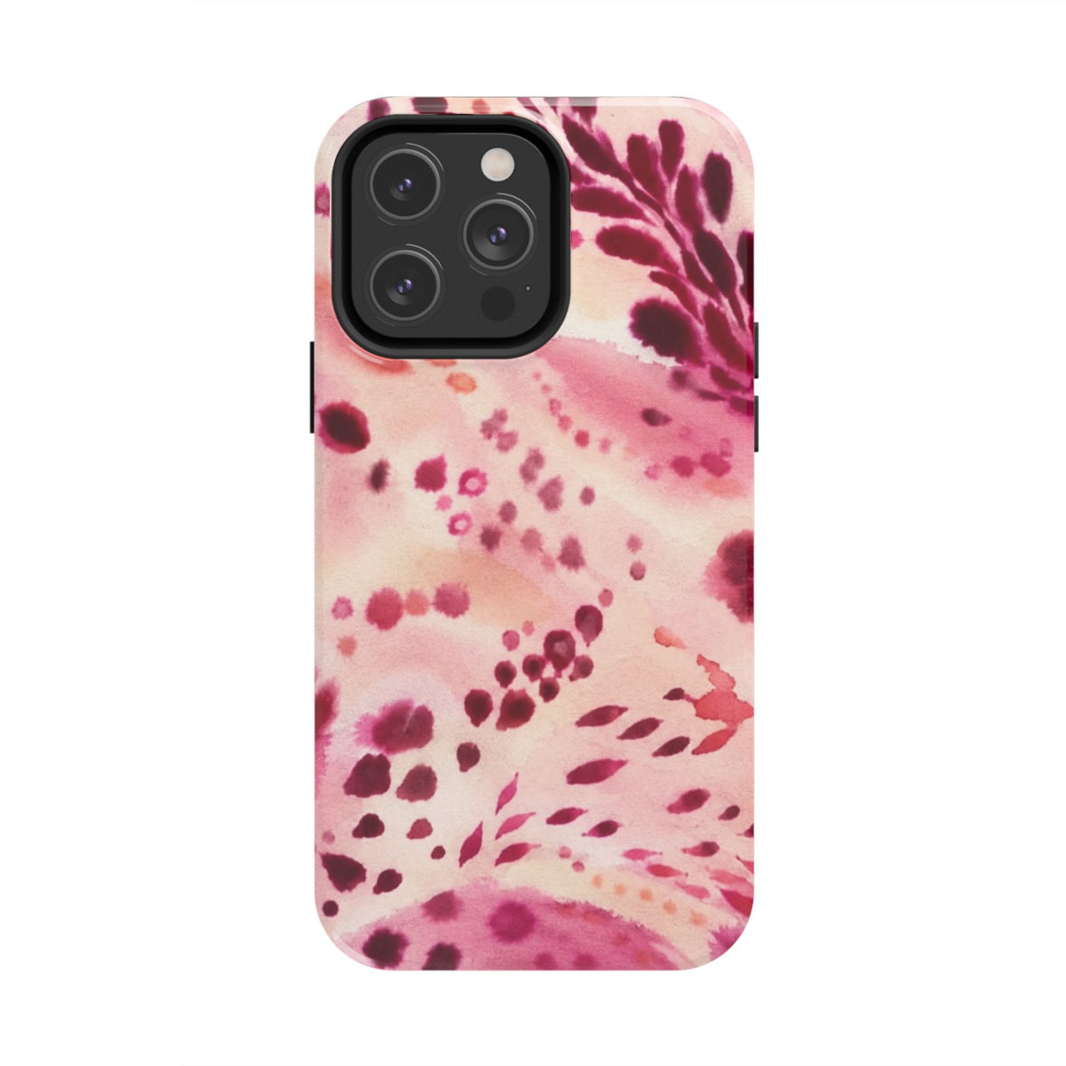 Pink Watercolor Floral Pattern phone case | Tough Phone Cases