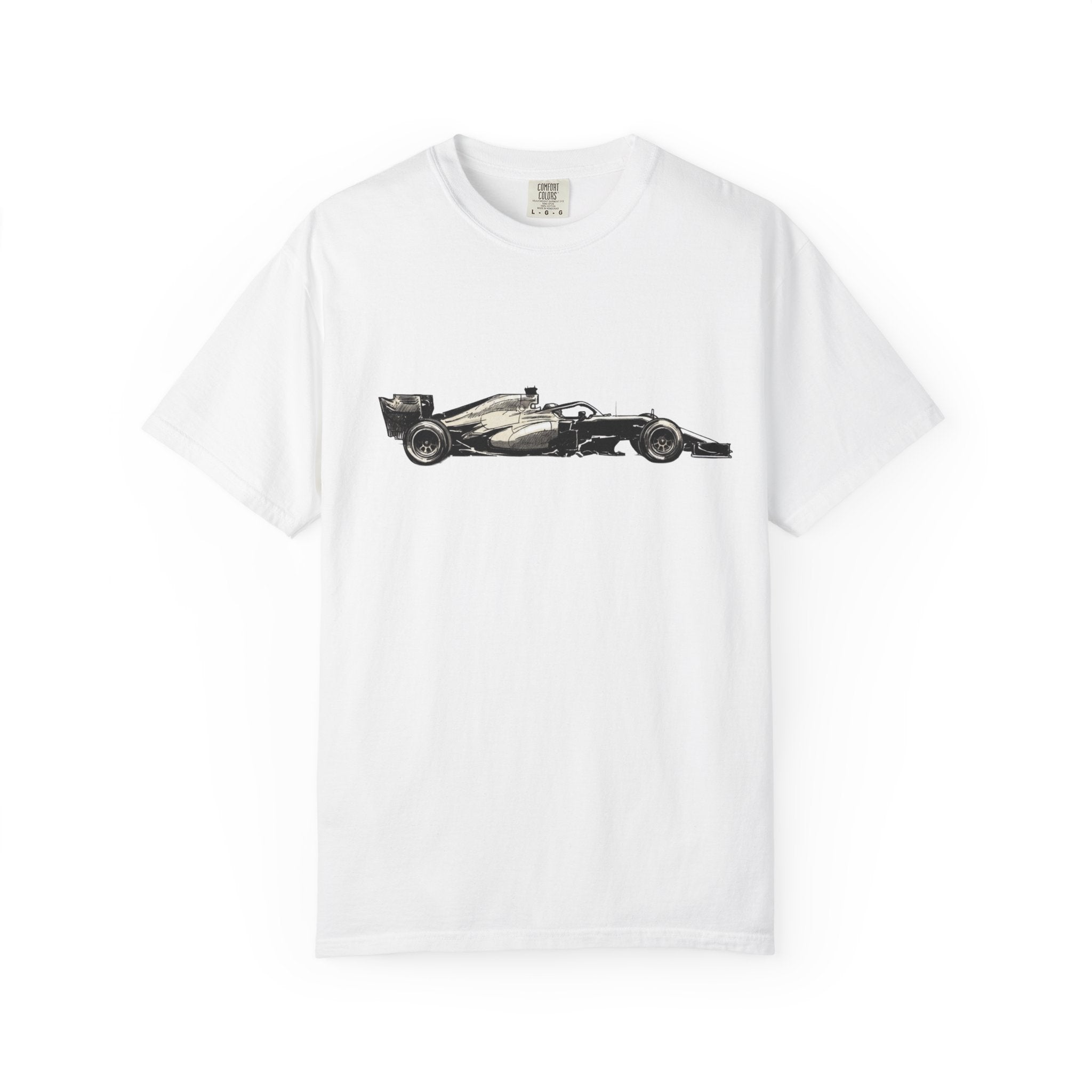 Vintage F1 Car Unisex Garment-Dyed T-shirt, Racing Tee, Motorsport Shirt, Race Car Lover Gift, Car Enthusiast Top