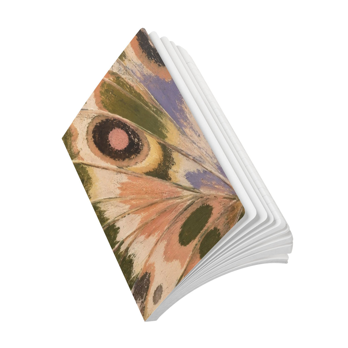 Abstract Marbled Feather Pattern Journal 5.75x8 Softcover Notebook | Pocket Sketchbook