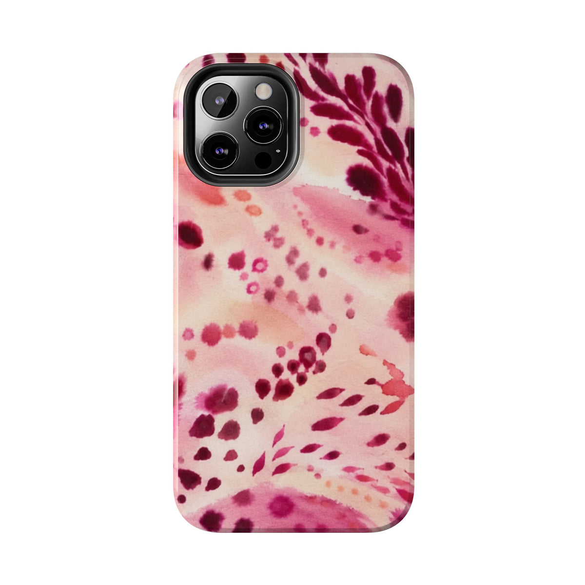 Pink Watercolor Floral Pattern phone case | Tough Phone Cases