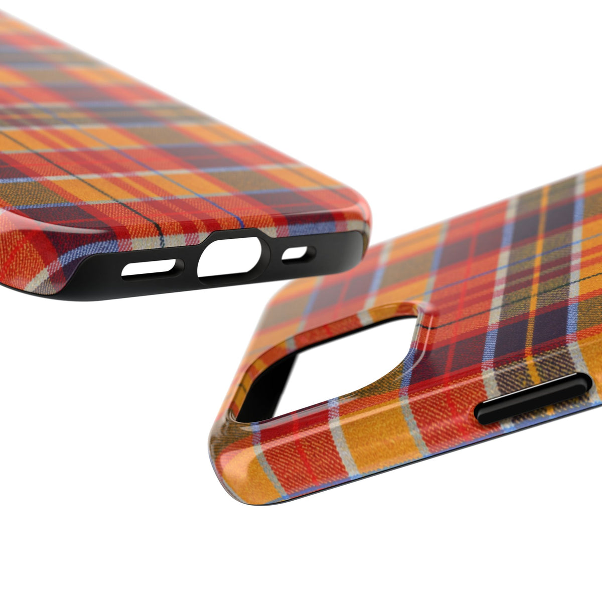 Autumn Plaid Tough Phone Case | Orange Red Yellow Plaid