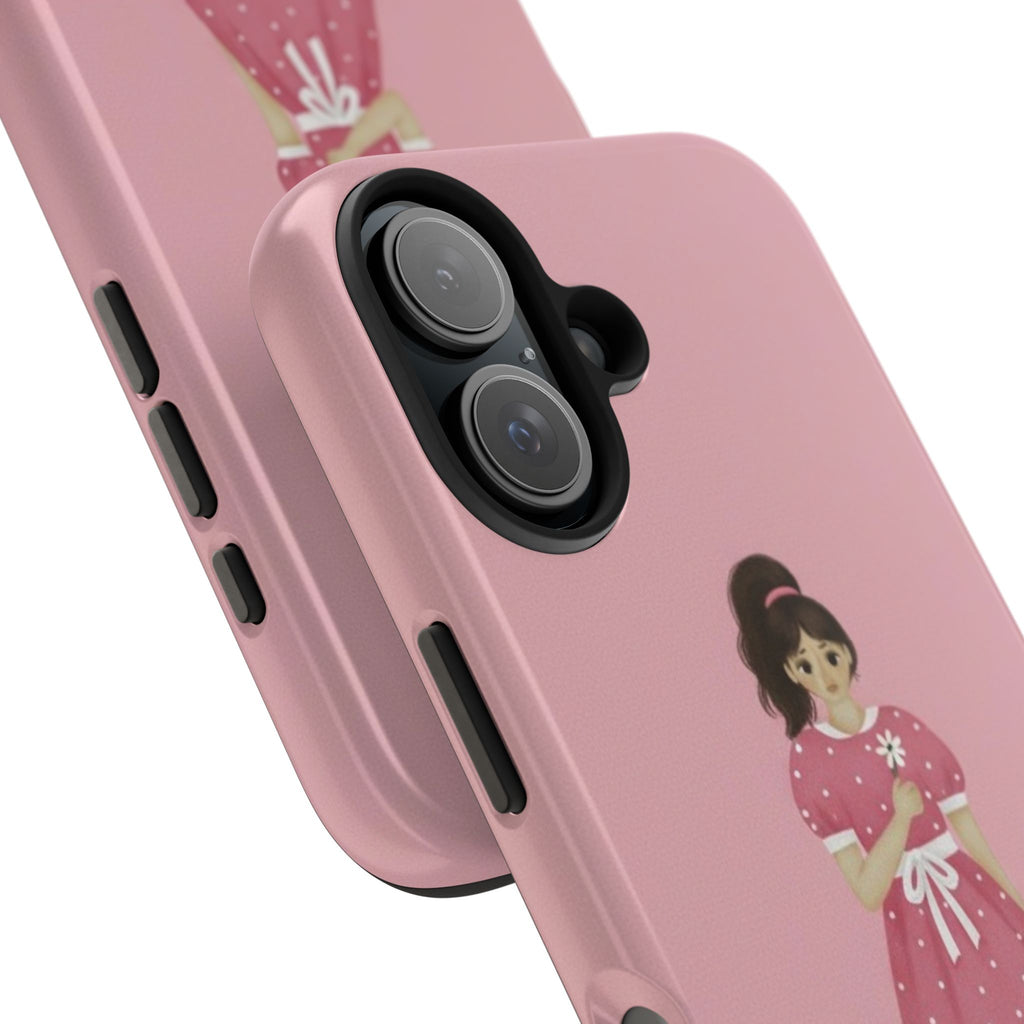 Pink Phone Case, Tough Phone Cases for Women, Cute Vibe, Protective Cover
