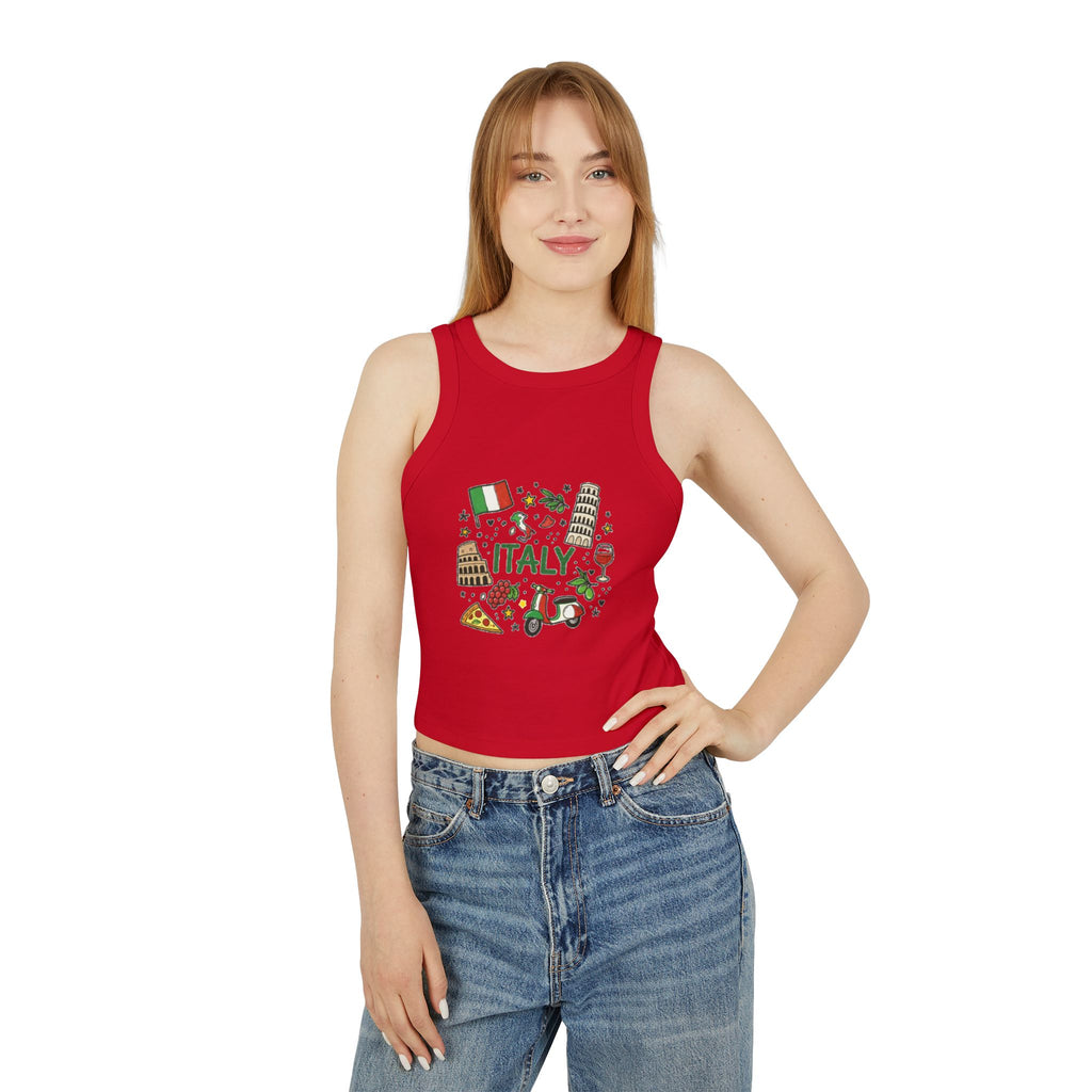 Italy Icons Tank Top | Leaning Tower, Pizza, Vespa, Flag