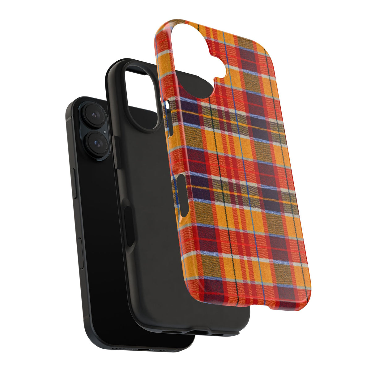Autumn Plaid Tough Phone Case | Orange Red Yellow Plaid