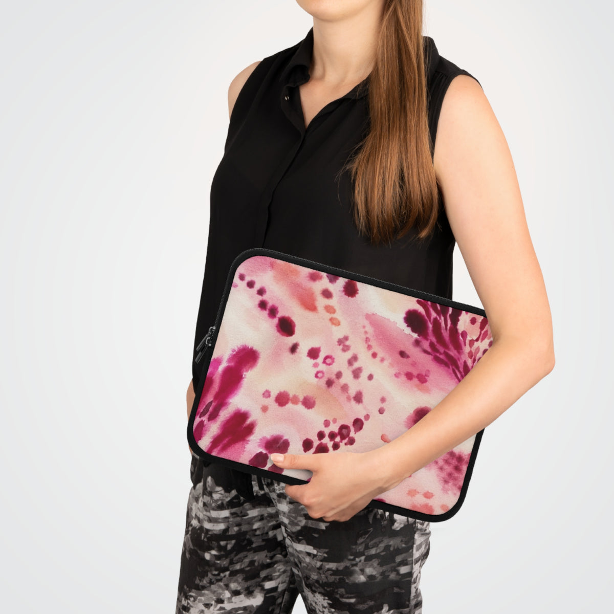 Pink Watercolor Laptop Sleeve