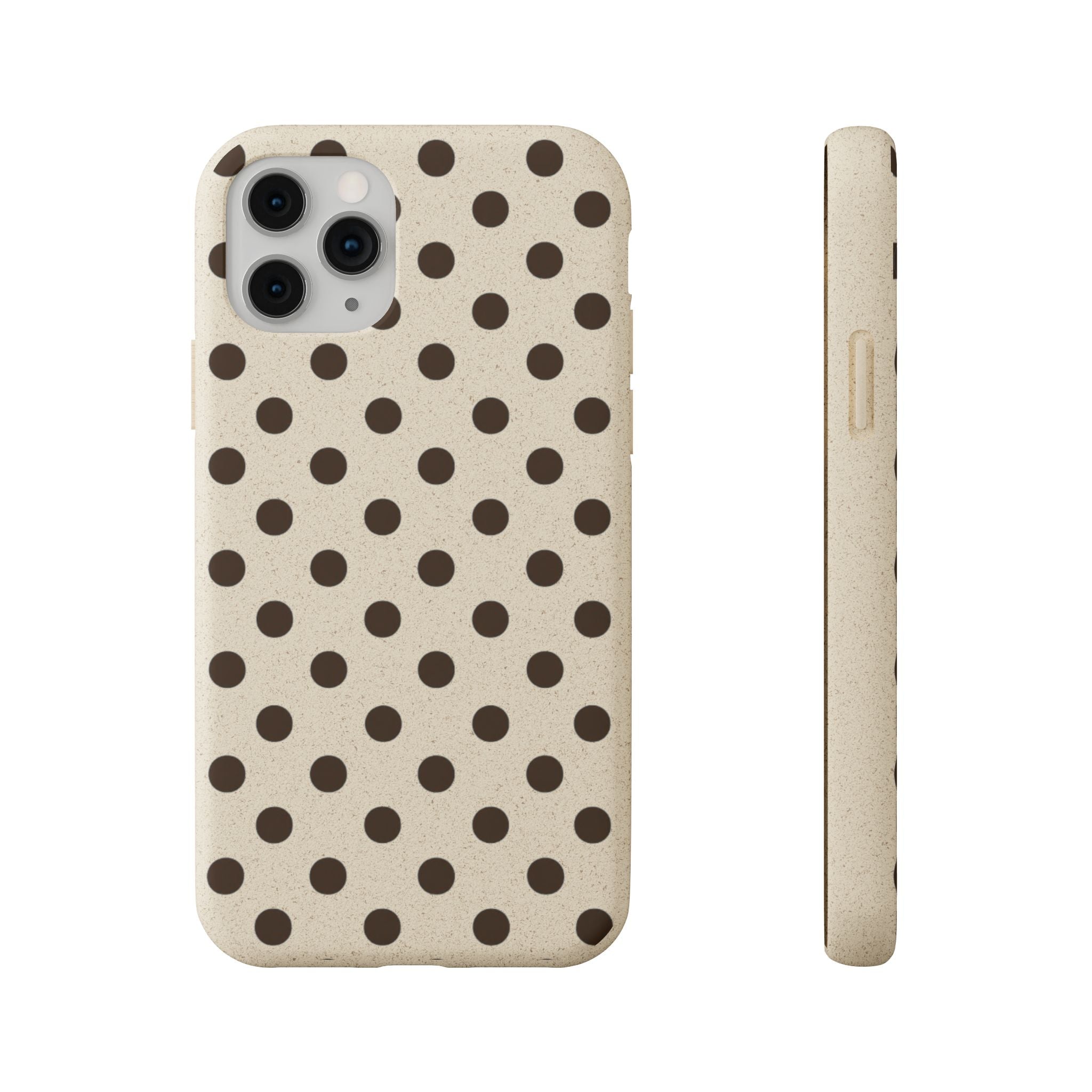 Eco-Friendly Polka Dot Phone Case — Biodegradable Protective Cover