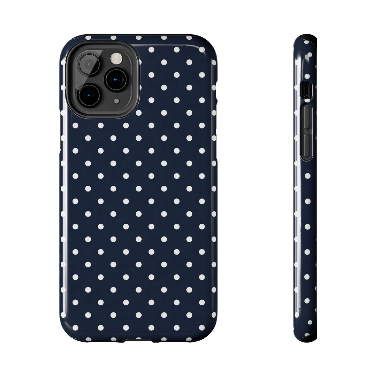 Navy Polka Dot Phone Case