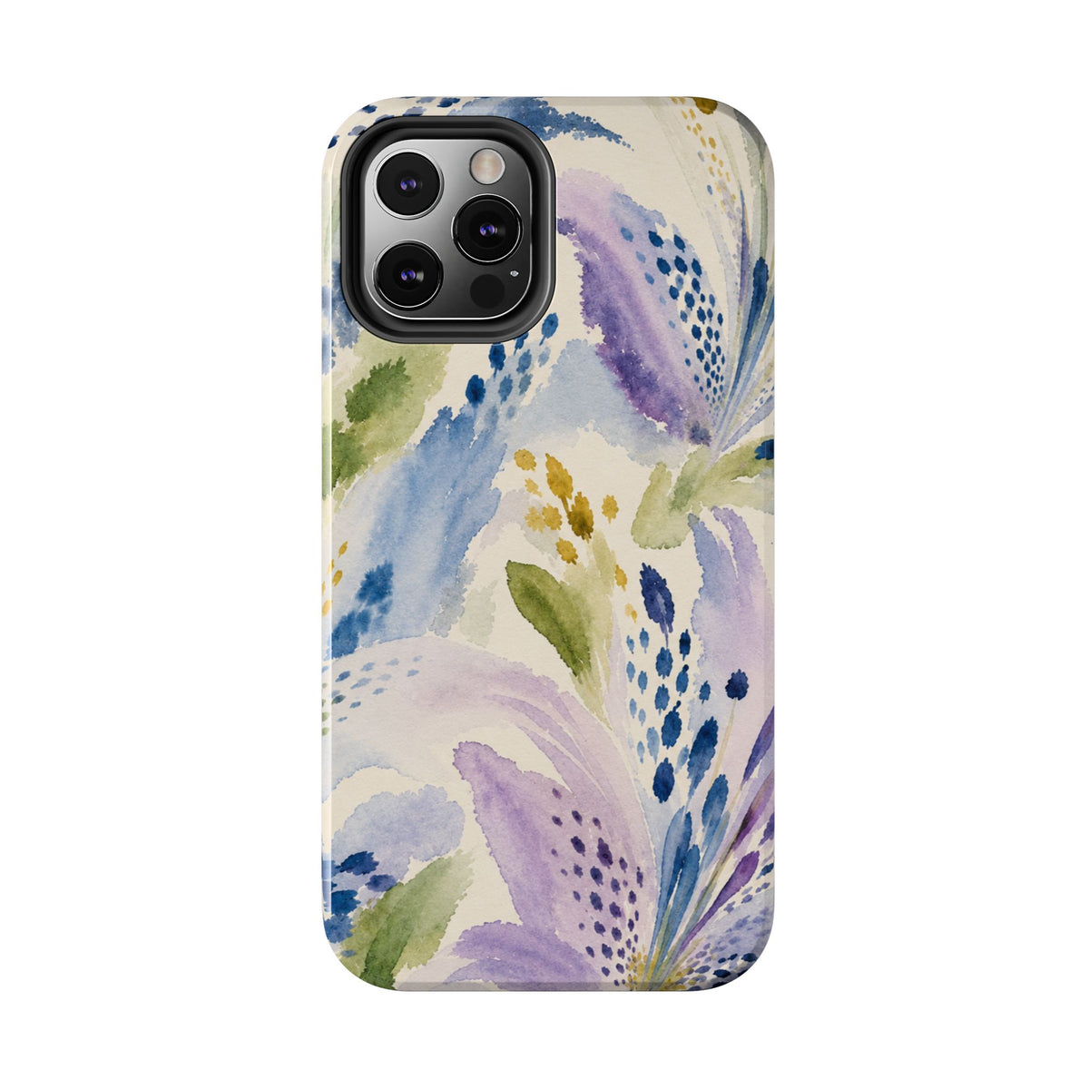 Watercolor Lavender Blue Botanical Tough Phone Case | Floral iPhone 17 Case