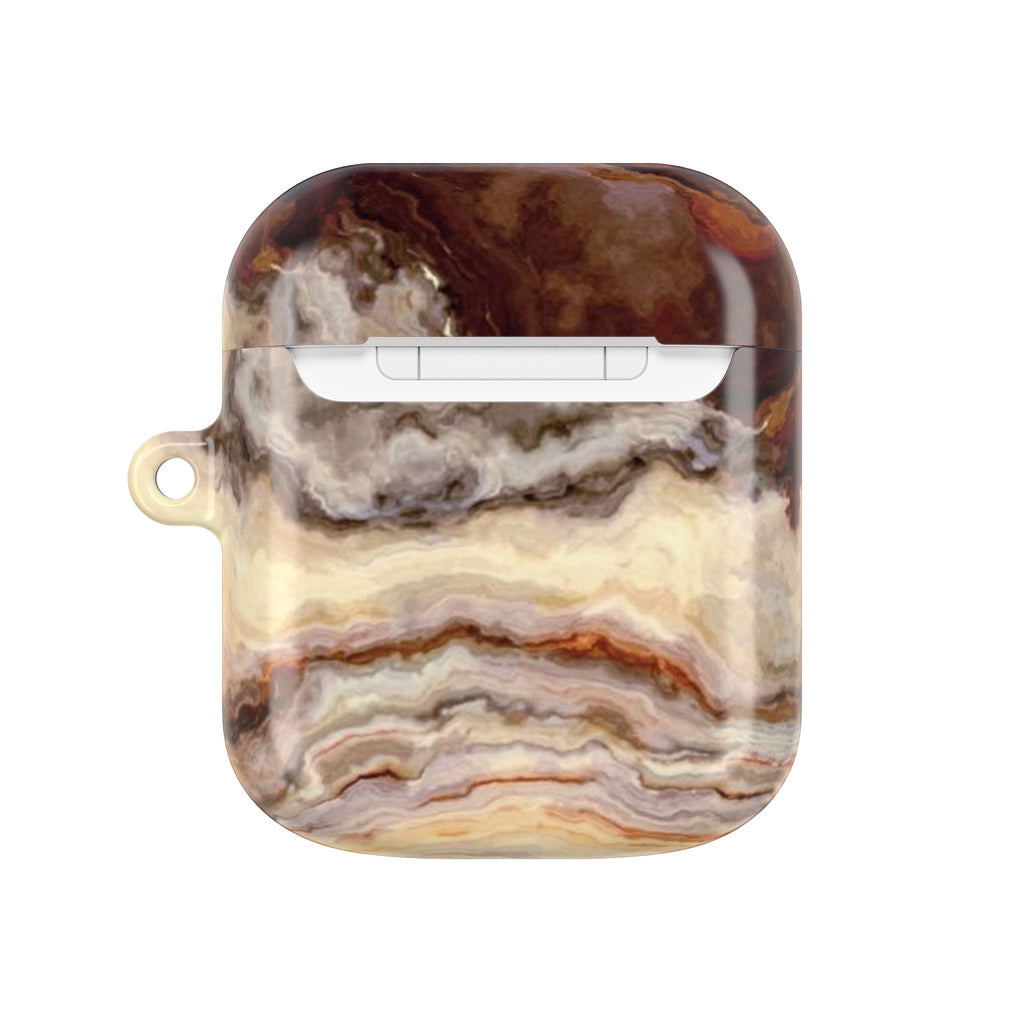 Brown Marble Pattern AirPod Case